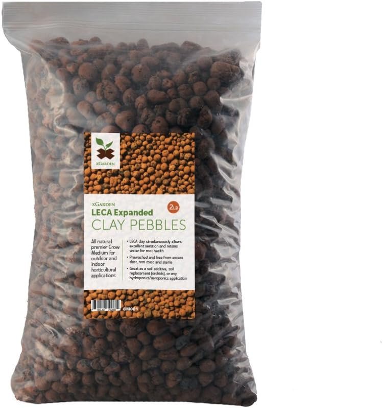 xGarden LECA Expanded Clay Pebbles - Horticultural Grade for Soil Hydroponics Aquaponics